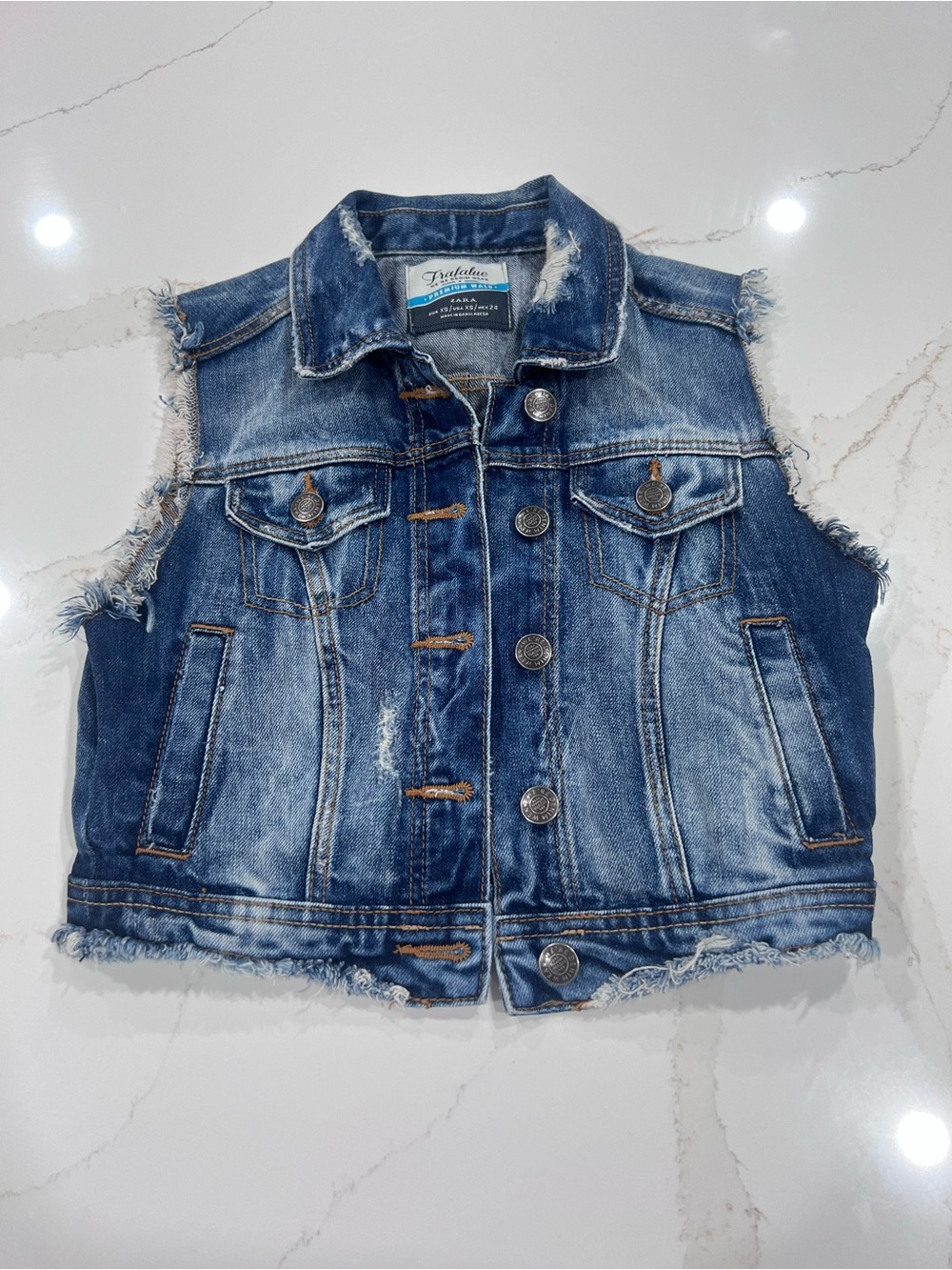 Zara Sleeveless Denim Vest